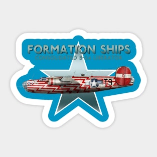 b 24 liberator formation ship Sticker